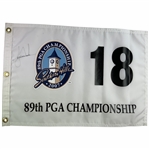 Tiger Woods Signed 2007 PGA Championship at Southern Hills Flag (13th Major) JSA #ZZ67694
