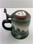 A Pair of Early 1900's O'Hara Dial Co. Collegiate Golf Theme Lidded Steins