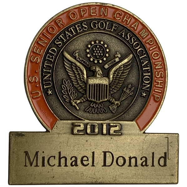 Michael Donalds 2012 US Senior Open Contestant Badge