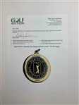 Mike Donald's 1990 PGA Tour Birdies Statistics Leader 10K Gold Winner's Medal