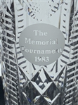 1983 The Memorial Tournament Crystal Contestant Gifted Lead Crystal Vase 