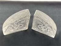 1994 AT&T Pebble Beach National Pro-Am Contestant Gifted Waterford Crystal Quadrant Pattern Bookends