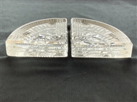 1994 AT&T Pebble Beach National Pro-Am Contestant Gifted Waterford Crystal Quadrant Pattern Bookends