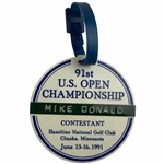 Mike Donalds 1991 US Open at Hazeltine Contestant Bag Tag 