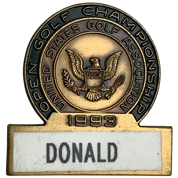 Mike Donalds 1993 US Open at Baltusrol Contestant Badge