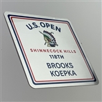 118th US Open Shinnecock Hills Brooks Koepka Metal Locker Nameplate