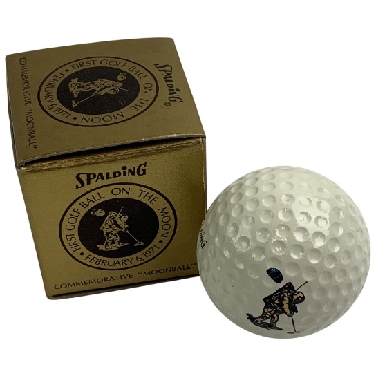1970s Spalding Commemorative Moonball Golf Ball with Original Box