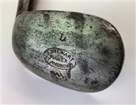 Antique Tom Stewart St Andrews Pipe Brand Hickory Shaft Lofter Golf Club