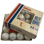 Vintage Box of 12 Worthington Billy Burke Autograph Golf Balls