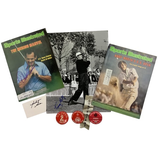 Graham, Bolt, North & Green Signed Photo Cut Sports Illustrated Magazines w 3 Contestant Badges JSA ALOA