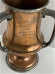 1907 Three Handled Loving Mixed Metal Cup Trophy Greensburg Country Club 