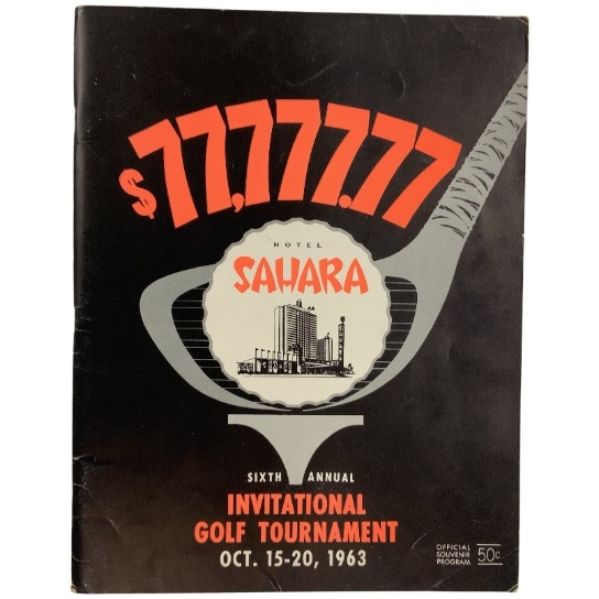 1963 Sahara Invitational Program - Jack Nicklaus Win #8