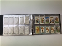 An Assortment of Vintage Golf Cigarette and Tobacco Cards in Album