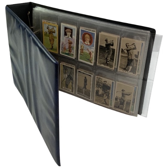 An Assortment of Vintage Golf Cigarette and Tobacco Cards in Album
