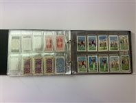An Assortment of Vintage Golf Cigarette and Tobacco Cards in Album