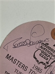 Champion Bernhard Langer & Sandy Lyle Signed 1985 Masters Tournament Practice Round Ticket JSA ALOA