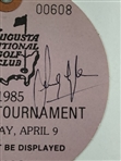 Champion Bernhard Langer & Sandy Lyle Signed 1985 Masters Tournament Practice Round Ticket JSA ALOA