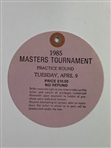 Champion Bernhard Langer & Sandy Lyle Signed 1985 Masters Tournament Practice Round Ticket JSA ALOA