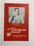 Trio of Vintage Texas Open Golf Tournament Programs and Pairing Sheets 19541964