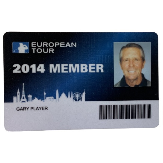 Gary Players 2014 European Tour Identification Card
