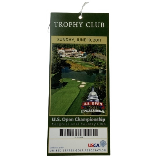 2011 US Open at Congressional Sunday Trophy Club Ticket - Rory McIlroy 1st Major Win