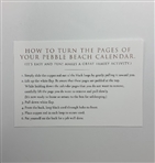 One for the Millennium Pebble Beach Golf Links 2000 Commemorative Wall Calendar