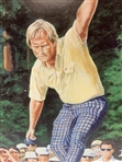 Jack Nicklaus Signed Golden Moment Print by Ted Hamlin JSA ALOA