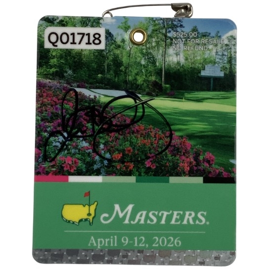 Rory Mcilroy Signed 2026 Masters SERIES Badge #Q01718 JSA ALOA
