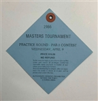 1986 Masters Tournament Par 3 Contest Wednesday Ticket - Jack Win
