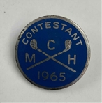 A Collection of Vintage Golf Tournament Contestant Pins and Memorabilia