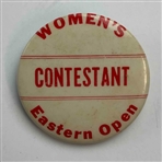 A Collection of Vintage Golf Tournament Contestant Pins and Memorabilia