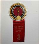 A Collection of Vintage Golf Tournament Contestant Pins and Memorabilia