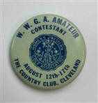 A Collection of Vintage Golf Tournament Contestant Pins and Memorabilia