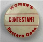 A Collection of Vintage Golf Tournament Contestant Pins and Memorabilia