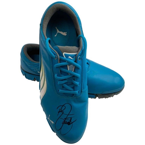 Rickie Fowler Signed Puma Super Cell Fusion Ice LE Golf Shoes JSA ALOA