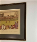 Bobby Jones Signed 1930 British Open Currier & Ives Lithograph - Framed JSA ALOA