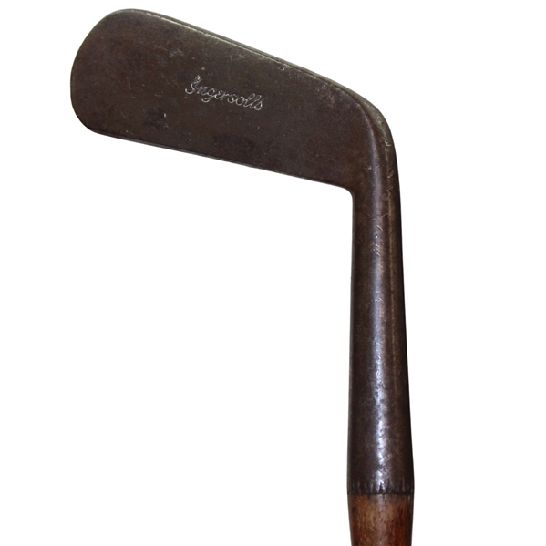 Antique Ingersolls Smooth Face Hickory Shaft Golf Putter