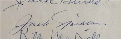 Big 3, Champ Boros & Field Signed 1963 U.S. Open at The Country Club of Brookline Ensemble Piece JSA ALOA