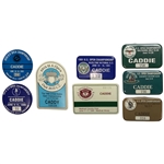 An Assortment of Eight Official United States Open Championship Caddie Badges (1985-1995)