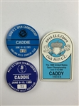 An Assortment of Eight Official United States Open Championship Caddie Badges (1985-1995)