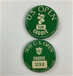 A Collection of Seven United States Open Championship Caddie Badges, 1977-1996