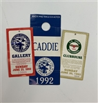 A Collection of approximately 19 pieces of official U.S. Open Golf Championship tickets and parking ephemera, 1981-2002