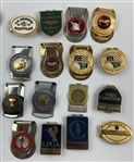 Large Collection of 100 Golf Badges, Money Clips & Divot Tools - Masters, US Open, Tiger Wins & More
