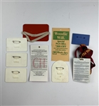 A Collection of Nine PGA and Senior PGA Championship Caddie Badges and Tournament Credentials