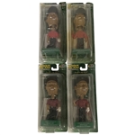 Set of 4 Tiger Woods Upper Deck PlayMakers Tiger Slam Bobblehead Figures