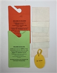 A Collection of The Open Championship Golf Memorabilia and Ephemera Including Caddie Credentials and Hole Location Sheets