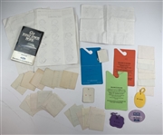 A Collection of The Open Championship Golf Memorabilia and Ephemera Including Caddie Credentials and Hole Location Sheets