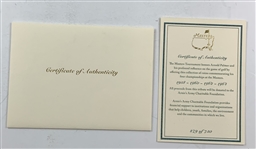 Arnold Palmer Ltd Ed Masters Coins Set in Original Emerald Box w/COA #279/750