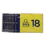 Ten (10) 2025 PGA Championship at Quail Hollow Official Unopened Screen Flags - Scheffler Winner