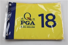 Ten (10) 2025 PGA Championship at Quail Hollow Official Unopened Screen Flags - Scheffler Winner